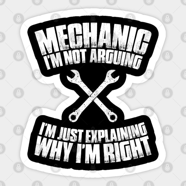 Mechanic Mechanist Mechanician Fitter Sticker by Krautshirts